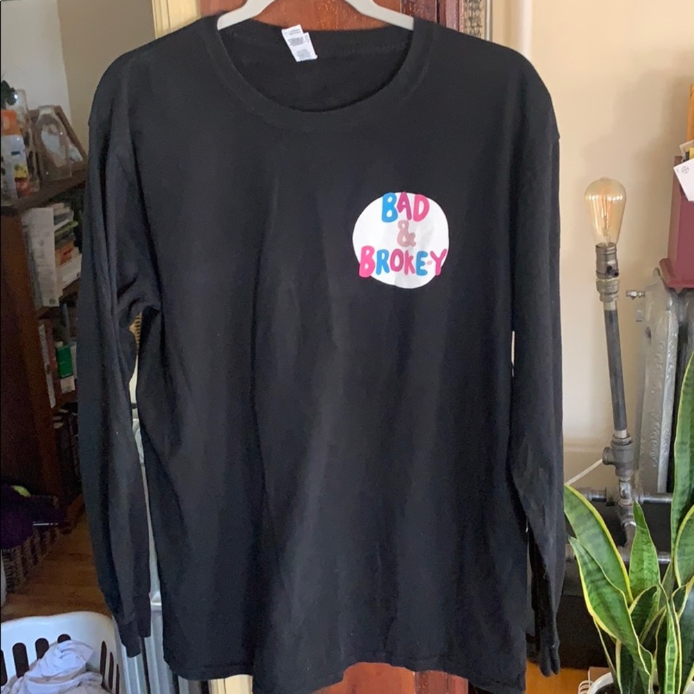 Men’s “bad and brokey” black long sleeve shirt
